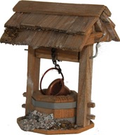 Studňa so strechou a vedierkom - 12,3 cm - až 8-11 cm Studňa so strechou a vedierkom - 12,3 cm - až 8-11 cm