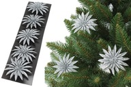 Prívesky na vianočný stromček Flower Star of Betlehem, 5 ks
