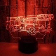 3D NOČNÁ LAMPA HASIČSKÝ NÁKLADNÝ POŽIAR FARBY LED + DIAĽK 3D NOČNÁ LAMPA HASIČSKÝ NÁKLADNÝ POŽIAR FARBY LED + DIAĽK