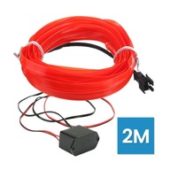 LED pás z optických vlákien, červený, 2 metre