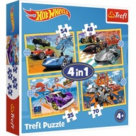PUZZLE 4v1 35/48/54/70 EL. VOZIDLÁ AUTÁ HORÚCE KOLESÁ HW 4+ TREFL PUZZLE 4v1 35/48/54/70 EL. VOZIDLÁ AUTÁ HORÚCE KOLESÁ HW 4+ TREFL