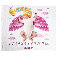 Foto deka / podložka pre bábätká 100x75 - ružové krídla