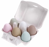 Vajíčka, kraslice v kartóne - pastel, 6 ks.