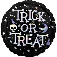 HALLOWEEN okrúhly fóliový balónik s potlačou BONES HALLOWEEN okrúhly fóliový balónik s potlačou BONES