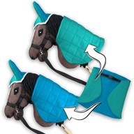 Skippi obojstranný koberec a chrániče sluchu pre Hobby Horse - mätová a modrá Skippi obojstranný koberec a chrániče sluchu pre Hobby Horse - mätová a modrá