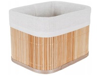 BAMBUSOVÝ KÚPEĽŇOVÝ KOŠÍK S MATERIÁLOM BAMBUSOVÝ KÚPEĽŇOVÝ KOŠÍK S MATERIÁLOM