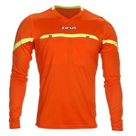 SALVA-Rozhodcovská košeľa s dlhým rukávom-Oranžová;XL