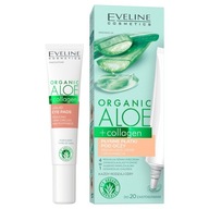 Tekuté náplasti na oči Eveline Organic Aloe + Collagen redukujúce tmavé kruhy a