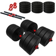 Nastaviteľné činky 2x30 kg bitúmenové, sada 60 kg Nastaviteľné činky 2x30 kg bitúmenové, sada 60 kg