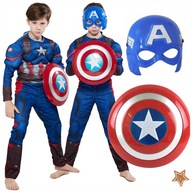 OUTFIT CAPTAIN AMERICA ŠTÍT MASKY MASTER COSTUME 122 / 128 OUTFIT CAPTAIN AMERICA ŠTÍT MASKY MASTER COSTUME 122 / 128