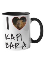 Čierny hrnček - Kapybara veľká - darček ZVIERATÁ Čierny hrnček - Kapybara veľká - darček ZVIERATÁ