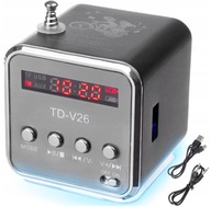 Prenosný mini rádiový reproduktor USB MP3 SD FM AUX