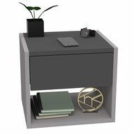Obdĺžnikový závesný nočný stolík do spálne so zásuvkou, loftový minimalizmus Obdĺžnikový závesný nočný stolík do spálne so zásuvkou, loftový minimalizmus
