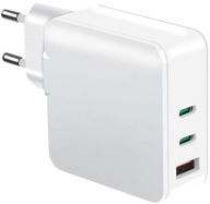 TRIPLE AC nabíjačka, USB-C + USB QC napájanie