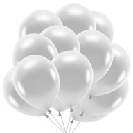 EKO balóny, strieborná metalíza, 26 cm, 100 ks, ekologické, biologicky odbúrateľné