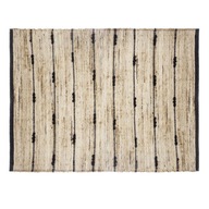 Čierny štýlový koberec, koberček, jutová podložka, 60x90 cm