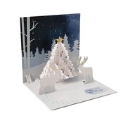 VIANOČNÁ POHÁDKA jeleň 3D vianočné pohľadnice