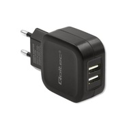 Qoltec 17W nástenná nabíjačka | 5V | 3,4A | 2x USB Qoltec 17W nástenná nabíjačka | 5V | 3,4A | 2x USB