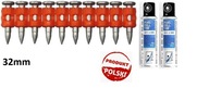 32mm klince do betónu/oceľ+2 gázy na Rawl SC40II 32mm klince do betónu/oceľ+2 gázy na Rawl SC40II