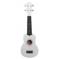 D10S Biela sopránová ukulele gitara