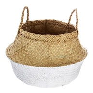 BOHO KOŠÍK NA MORSKÚ TRÁVU S BÉŽOVOBIELYMI RÚČKAMI BOHO KOŠÍK NA MORSKÚ TRÁVU S BÉŽOVOBIELYMI RÚČKAMI