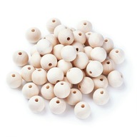 SUROVÉ DREVENÉ GULIČKY MACRAME BEAD 20mm 50 ks