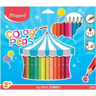 Pastelky Maped Color'Peps Jumbo Early Age 24 farieb