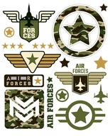 Nažehľovacie nálepky na oblečenie Air Force, 20x30cm Nažehľovacie nálepky na oblečenie Air Force, 20x30cm