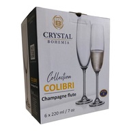 BOHEMIA COLIBRI POHÁR NA ŠAMPANSKÉ 220 ML 6 KS