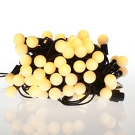LED vianočné osvetlenie vnútorné mliečne gule 100 kusov 8m teplé LED vianočné osvetlenie vnútorné mliečne gule 100 kusov 8m teplé