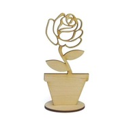 3D drevený kvet so stojanom na zdobenie 10
