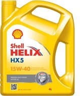 4L minerálny olej SHELL 15w40 HELIX SUPER HX5
