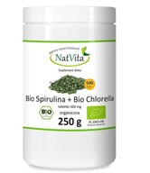 NatVita Bio Spirulina + Bio Chlorella 500 tab. 250 g NatVita Bio Spirulina + Bio Chlorella 500 tab. 250 g
