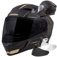 + ČIERNA PRILBA NA MOTORKU CASSIDA 3.0 GOLD M + ČIERNA PRILBA NA MOTORKU CASSIDA 3.0 GOLD M