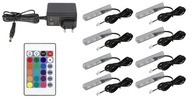 8x RGB LED klipy na sklenenú policu SET 8x RGB LED klipy na sklenenú policu SET