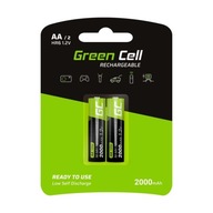 Zelené batérie 2x AA HR6 2000mAh