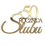 DECOR topper na bok torty 50. výročie svadby Zlatá svadba, zlaté plexi zrkadlo DECOR topper na bok torty 50. výročie svadby Zlatá svadba, zlaté plexi zrkadlo