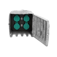 Zásuvka záhradná Stone 4x zásuvka 230, kábl Zásuvka záhradná Stone 4x zásuvka 230, kábl