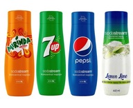 Súprava sirupov SodaStream: Mirinda 7up Pepsi Lemon Súprava sirupov SodaStream: Mirinda 7up Pepsi Lemon