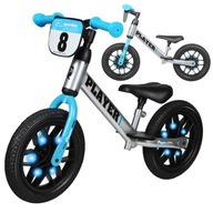 Balančný bicykel pre deti, pojazdný, podsvietené kolesá, 12" modrý Player Qplay Balančný bicykel pre deti, pojazdný, podsvietené kolesá, 12" modrý Player Qplay
