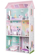 Drevený domček pre bábiky + nábytok vysoká rezidencia Jagodowa ECOTOYS
