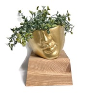 Kvetináč-kryt, hlava 18x14x12cm, zlatá