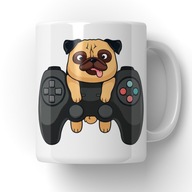 Mops pes Mops Hrnček pre hráčov Mops pes Mops Hrnček pre hráčov