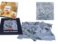 Šatka - V. van Gogh, Kvitnúci mandľový strom, strieborná (CARMANI) Šatka - V. van Gogh, Kvitnúci mandľový strom, strieborná (CARMANI)