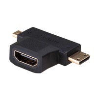 HDMI adaptér - mini micro HDMI Akyga AK-AD-23 2v1