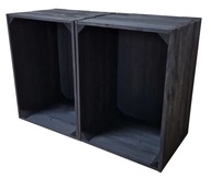 2x DREVENÉ BOXY, GRAFITOVÁ FARBA, TMAVÁ NÁMORNÍCKA MODRÁ, NA DEKORACIU 2x DREVENÉ BOXY, GRAFITOVÁ FARBA, TMAVÁ NÁMORNÍCKA MODRÁ, NA DEKORACIU