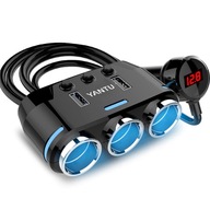DISTRIBÚTOR PRE ZAPAĽOVAČ ZÁSUVKOVÝ VOLTMETER 2x USB DISTRIBÚTOR PRE ZAPAĽOVAČ ZÁSUVKOVÝ VOLTMETER 2x USB