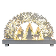 SVETLÁ DEKORAČNÁ SCÉNA SO SOBMI VIANOČNÁ FÓRA LED 22X5X33,5CM SVETLÁ DEKORAČNÁ SCÉNA SO SOBMI VIANOČNÁ FÓRA LED 22X5X33,5CM