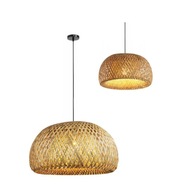 Závesná lampa BOHO, prírodný, opletený bambus Závesná lampa BOHO, prírodný, opletený bambus