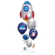 Narodeninové balóny Vesmírna raketa Stojan na narodeninové dekorácie 6ks Narodeninové balóny Vesmírna raketa Stojan na narodeninové dekorácie 6ks